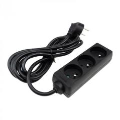 Przedłużacz 3 gniazda 3m z/u 3x1.5mm2 czarne