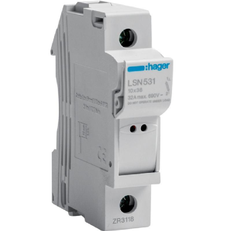 Modułowa podstawa bezpiecznikowa z lampką, 1P, 32A 690V LSN531 10x38