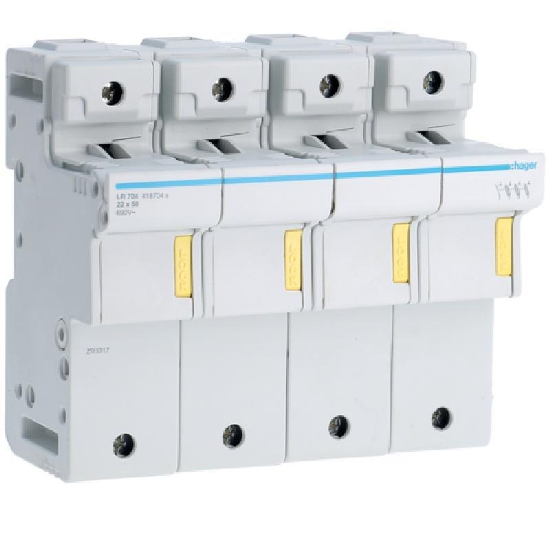 Modułowa podstawa bezpiecznikowa 3P+N 125A 690V LR704 22x58