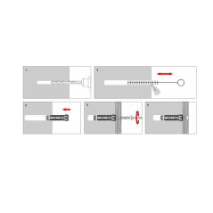 Kołek uniwersalny z wkrętem z łbem stożkowym SFXP-10050060 (100 szt.)