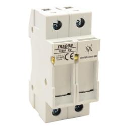 Modułowa podstawa bezpieczników cylindrycznych 20A 8x32 HBA-2P-20 Tracon Electric