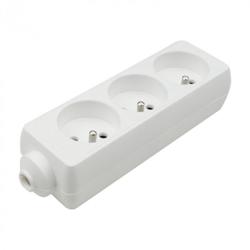 Listwa zasilająca 3 gniazda z/u biała