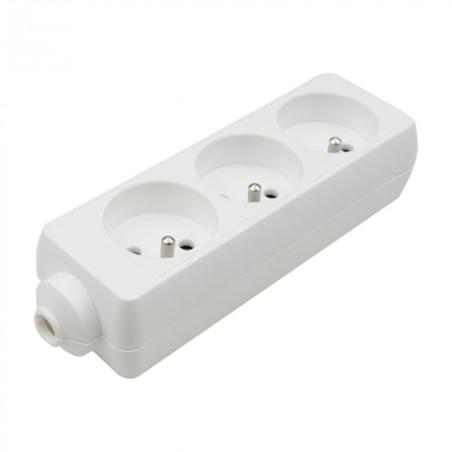 Listwa zasilająca 3 gniazda z/u biała