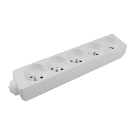 Listwa zasilająca 5 gniazd z/u biała