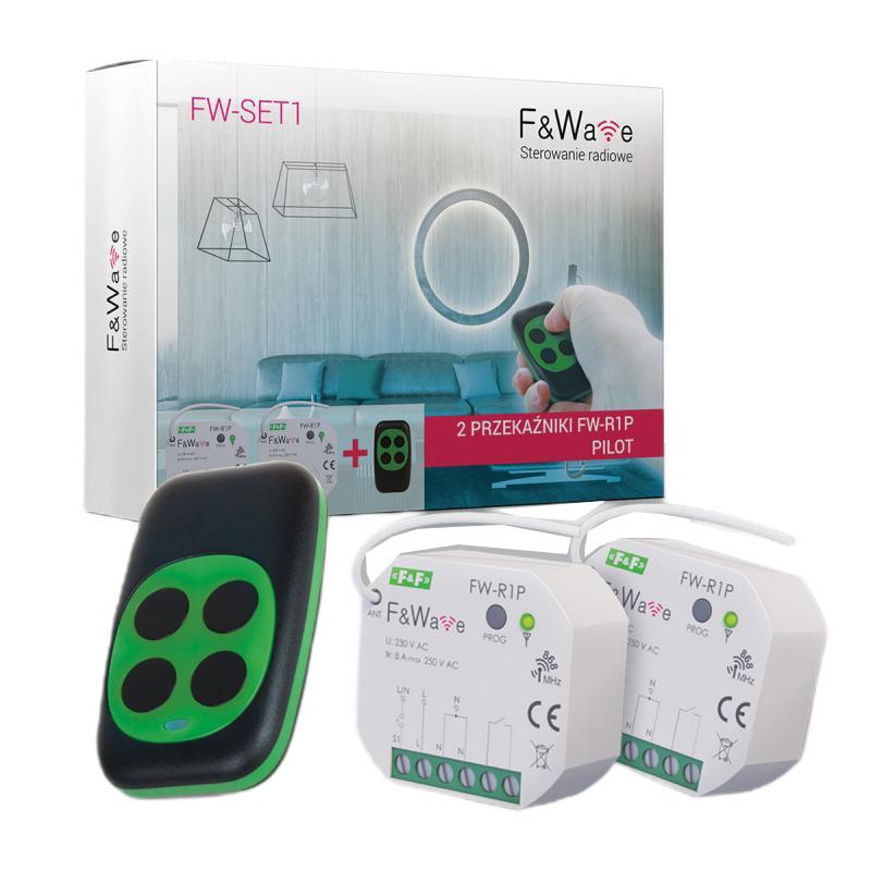 Zestaw FW-SET1 - dwa przekaźniki FW-R1P + pilot FW-KEY