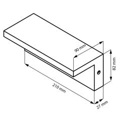 Kinkiet, oprawa elewacyjna TESA Q LED CZARNA 324047