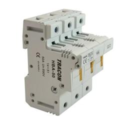 Modułowa podstawa bezpieczników cylindrycznych 50A 14x51 HBA-3P-50 Tracon Electric