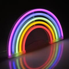 Lampka dekoracyjna - NEON TĘCZA USB A + zasilanie bateryjne 327130
