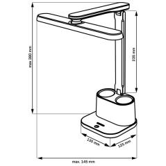 Lampka biurkowa BARI LED CZARNA 4000K 325020
