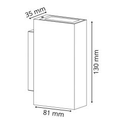 Kinkiet, oprawa elewacyjna góra-dół ORLEAN LED BIAŁA 319982