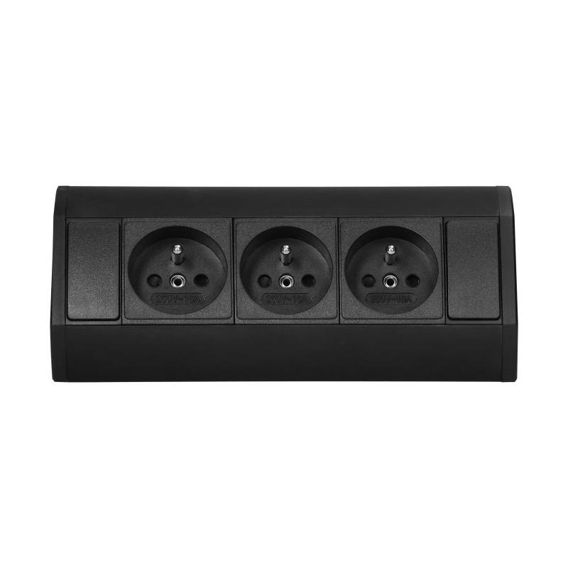Gniazdo meblowe podszafkowe 3x250V OR-GM-9001/B