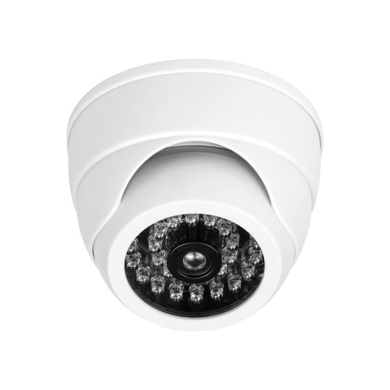 Atrapa kamery monitorującej z podczerwienią CCTV, bateryjna, MINI, biała