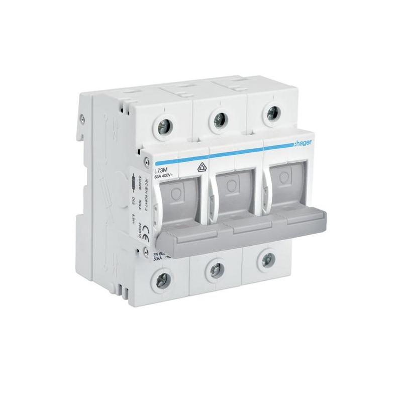 Rozłącznik bezpiecznikowy poziomy D02 3P 63A 400V L73M