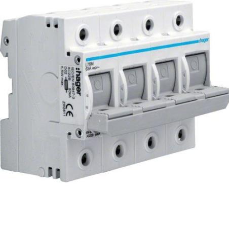 Rozłącznik bezpiecznikowy poziomy D02 4P 63A 400V L74M Hager Polo