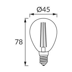 Żarówka LED COG FILAMENT ULKE LED E14 6W NW