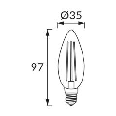 Żarówka LED COG FILAMENT VELA LED E14 6W NW