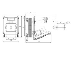 Rozłącznik bezpiecznikowy do płyty montażowej NH3, poziomy, płaski DSH3-3