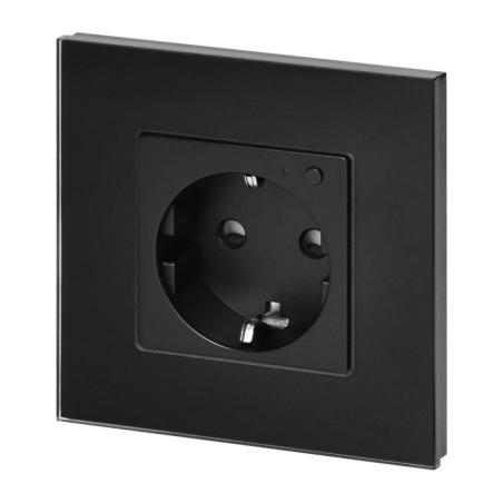 Gniazdo pojedyncze Tuya Smart Wi-Fi, Schuko, czarne OR-SH-17205(GS)/B