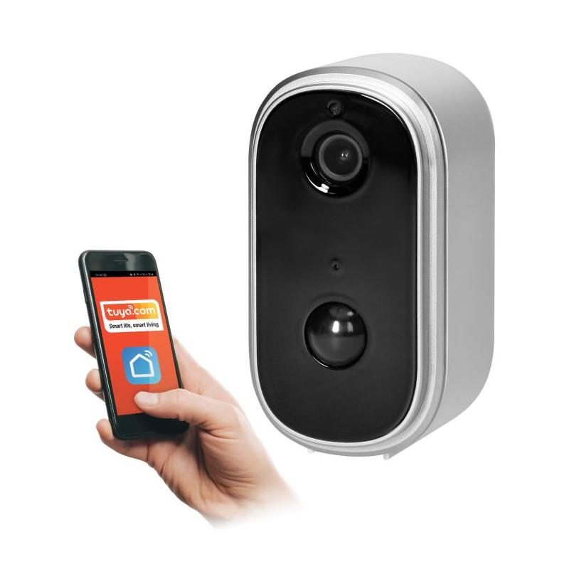 Bezprzewodowa zewnętrzna kamera IP z WiFi, Tuya, IP65, interkom, pamięć, OR-MT-ME-1809