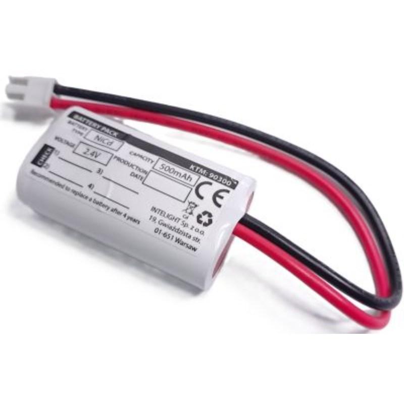 Pakiet akumatorów NiCd 2,4V 500mAh do oprawy Directo S w wersji 1h - L52 x W30 x H15 - 90300