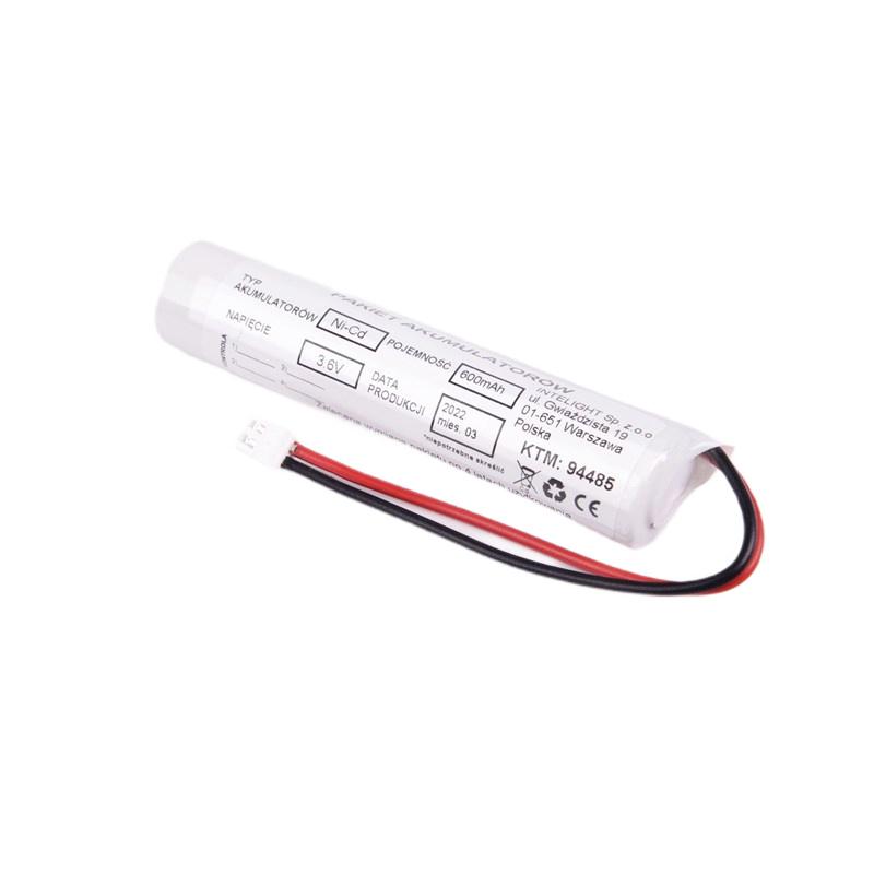 Pakiet akumulatorów NiCd 3,6V 600mAh do oprawy Punto Led (po 2016r.) - L102 x Ø17 - 94485