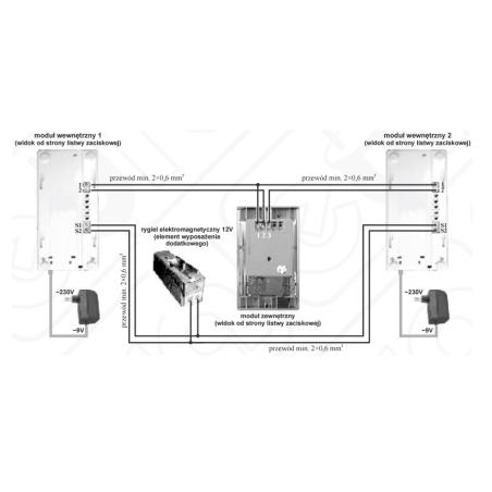 Domofon dwurodzinny EURA Doppio ADP-47A3