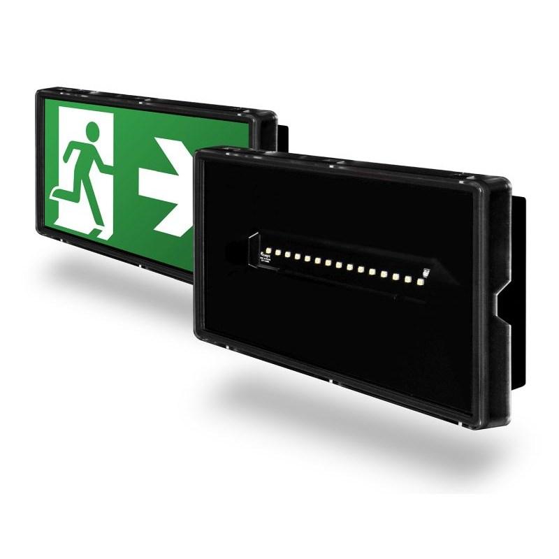 Oprawa ewakuacyjna, awaryjna VELLA SO 150 CB IP65 [BLK] + (VD3, VD4, VD5) - współpraca z centralną baterią - 93560