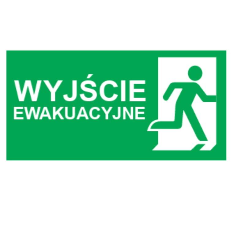 Piktogram WYJŚCIE EWAKUACYJNE do ORION napis prawo - OR14 (300X100mm) - 93063
