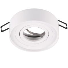 Oprawa sufitowa podtynkowa Gaja okrągła ruchoma biała