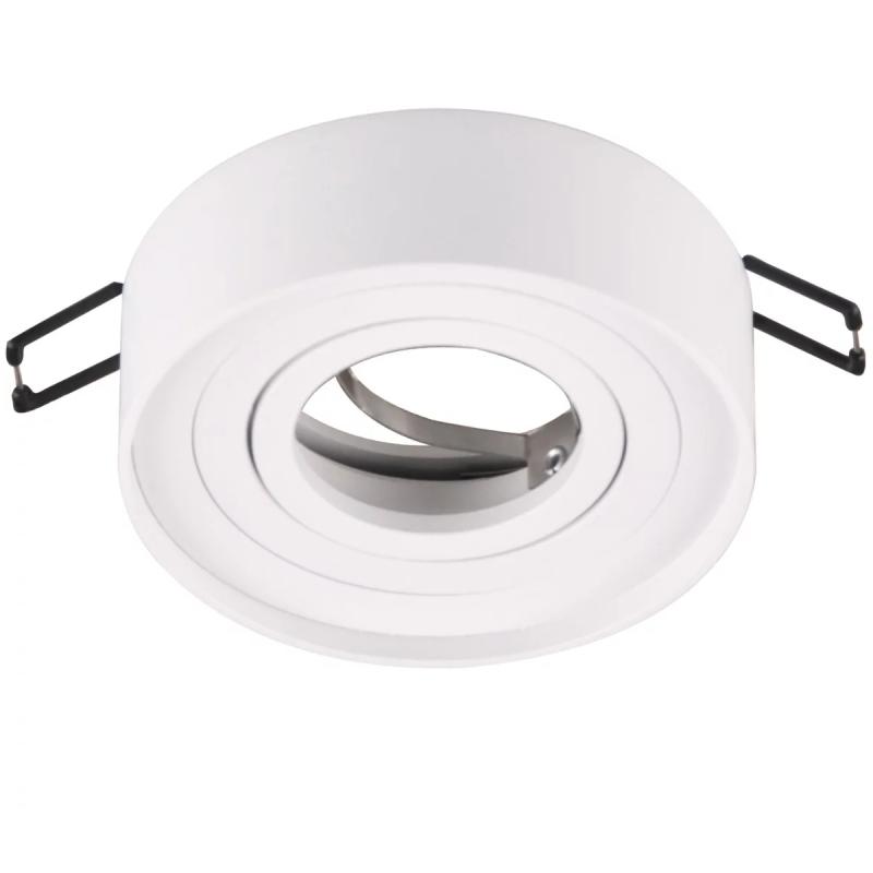 Oprawa sufitowa podtynkowa Gaja okrągła ruchoma biała