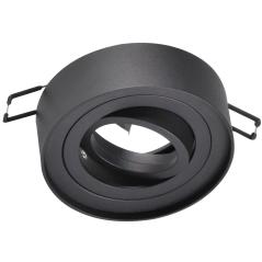 Oprawa sufitowa podtynkowa Gaja okrągła ruchoma czarna