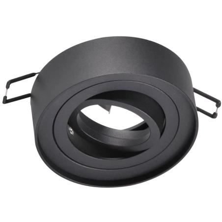 Oprawa sufitowa podtynkowa Gaja okrągła ruchoma czarna