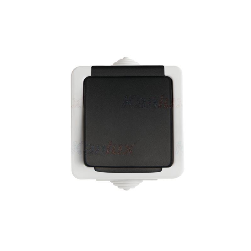 Kanlux Tekno szary - gniazdo natynkowe pojedyncze  IP54