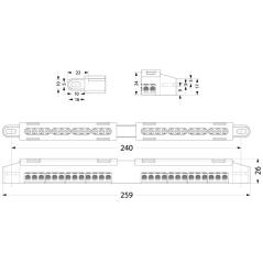 Listwa zaciskowa do rozdzielni N+PE LZ-12