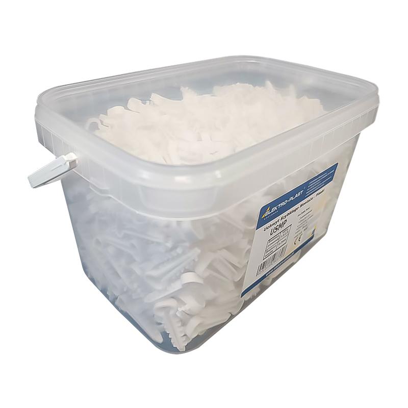 Uchwyt do przewodów szybkiego montażu, kablowy - płaski USMP-2 BOX (900 szt.) Uchwyt do przewodów szybkiego montażu, kablowy - płaski USMP-2 BOX (900 szt.)