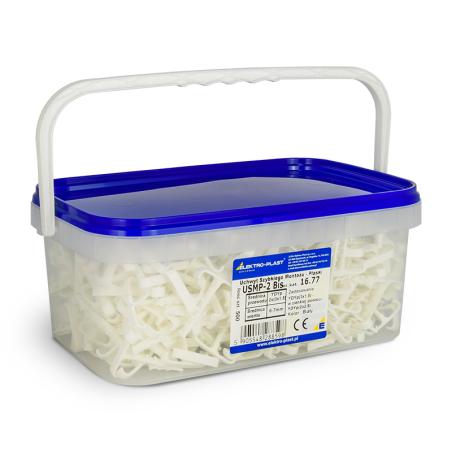 Uchwyt do przewodów szybkiego montażu, kablowy - płaski USMP-2 BIS BOX (500 szt.)