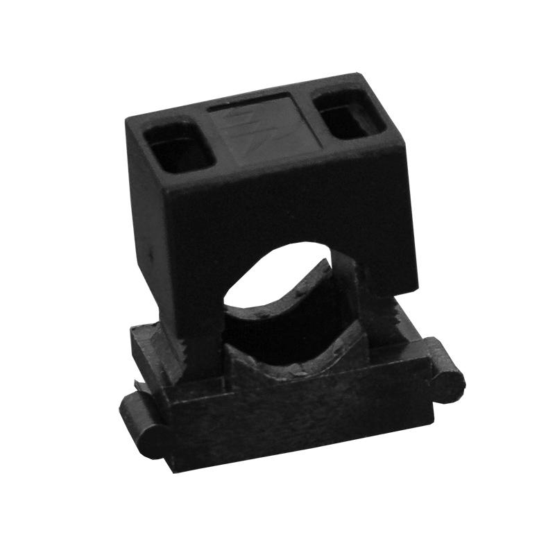 Uchwyt montażowy kablowy zatrzaskowy łączeniowy UM-16 czarny (50 szt.)