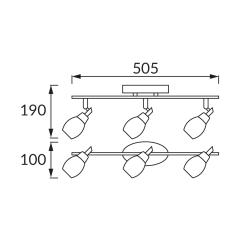 Oprawa ścienno-sufitowa spot WAGNER G9 3I (kemer hl717)