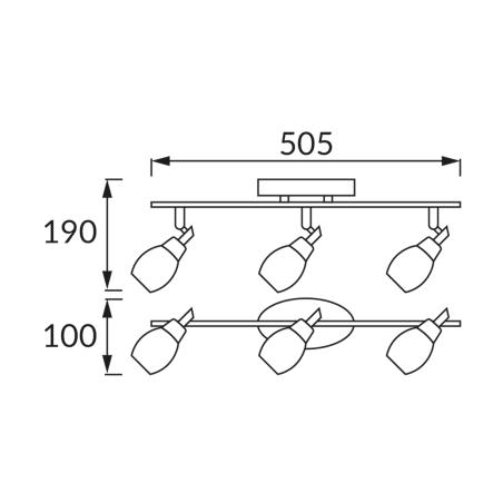 Oprawa ścienno-sufitowa spot WAGNER G9 3I (kemer hl717)