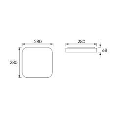 Plafoniera LED ADIS D SLIM 20W 4000K IP44 biała