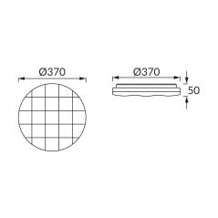 Plafoniera LED SPARTA C 24W 4000K IP44 biała