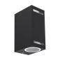 Kinkiet zewnętrzny ogrodowy elewacyjny FOREST 2xGU10 D IP54 czarny