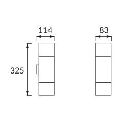 Kinkiet zewnętrzny ogrodowy elewacyjny GRYF 2xE27 D IP54 czarny