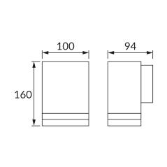 Kinkiet zewnętrzny ogrodowy elewacyjny BRUNO GU10 C IP54 czarny