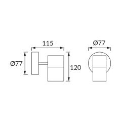 Kinkiet zewnętrzny ogrodowy elewacyjny GORDON GU10 IP54 czarny