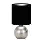 Lampka nocna stołowa PERLO E14 srebrna/czarna