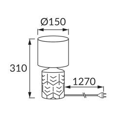 Lampka nocna stołowa LINDA E14 chrom/biała