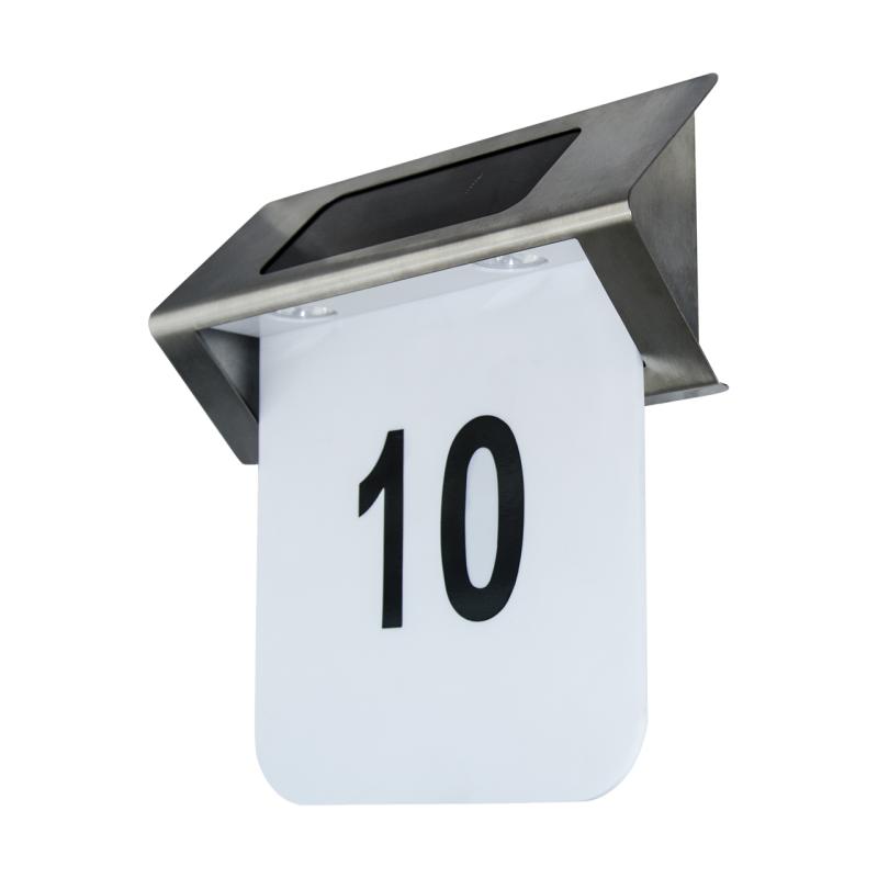 Kinkiet solarny z numerem domu LED HOMER 0,12W 6500K chrom