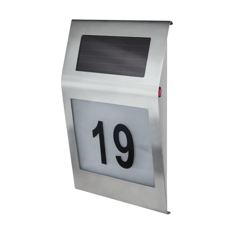 Kinkiet solarny z numerem domu LED NUMERO 0,12W 6500K chrom