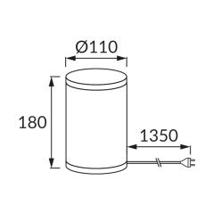Lampka nocna stołowa ZYTA E14 żółta